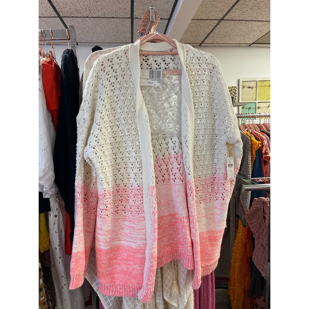 Anthropologie Faustia Cardigan - Pink Ombré- NWT - SZ XL - Picture 5 of 8